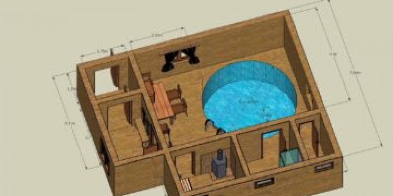 Баня с бассейном: важные особенности проектирования и строительства Баня с бассейном и парилкой залом